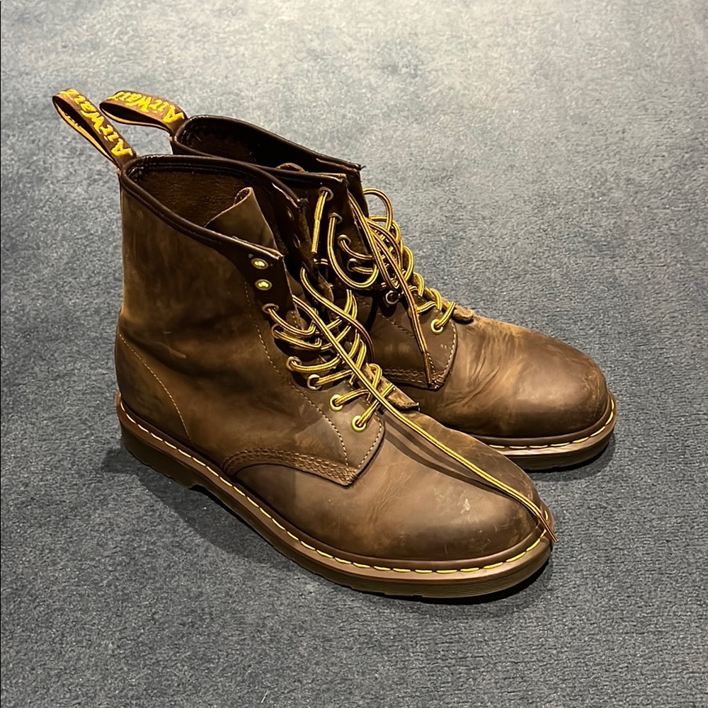 Brown lace up dr. martens